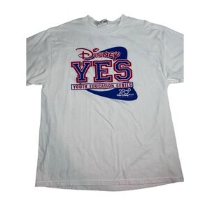 Rare VTG‎ WALT DISNEY World Yes Youth Education Series 2000 T Shirt 90s 2000s XL